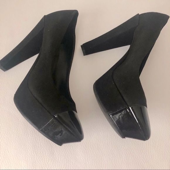 Suede Platform Pumps by Theory - Picture 12 of 16